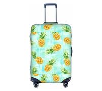 Funda protectora de equipaje de viaje con diseño de piña verde, elástica, a prueba de arañazos, varios tamaños, Blanco, XL