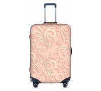 Funda protectora de equipaje de viaje con diseño floral clásico, elástica, a prueba de arañazos, varios tamaños, White, XL