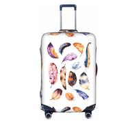 Funda protectora de equipaje de viaje con estampado colorido, elástica, a prueba de arañazos, varios tamaños, White, S