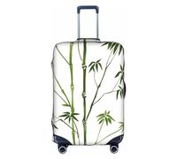 Funda protectora de equipaje de viaje con estampado de bambú verde, elástica, a prueba de arañazos, varios tamaños, Blanco, XL