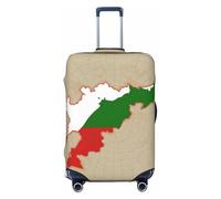 Funda protectora de equipaje de viaje con la bandera de Chechenia map03, lavable, antiarañazos, Black, S