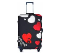Funda protectora de equipaje de viaje con texto en inglés "Happy Valentine'S Day", funda elástica a prueba de arañazos, varios tamaños, Blanco, L