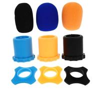 Funda Protectora de Esponja Gruesa Antideslizante para Micrófono | Efecto Protector, Reduce Ruido de Viento, Bloquea Polvo y Saliva, Goma Mayoría de Micrófonos Color Aleatorio