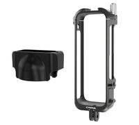 Funda protectora de expansión para Insta 360 X4 con tapa de silicona para el objetivo, marco metálico con bisel protector de la carcasa del marco de la cámara Funda protectora de jaula para X4