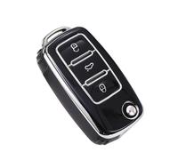 Funda Protectora De Fibra De Carbono ABS para Llave De Coche para Seat para Ateca para León FR 2 para Ibiza(TPU,Style a)