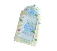 Funda protectora de fotos de PVC resistente al agua con dije de cadena de 3 pulgadas con temática de animales para oficina, escuela, viajes, funda impermeable de PVC