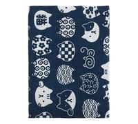Funda Protectora de Libros de Tela Azul, Hecha a Mano para Cuadernos | Antirrayas Suciedad, Patrón Decorativo, Uso Discreto en Biblioteca y Oficina
