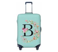 Funda protectora de licra para equipaje de viaje con diseño de letras B de Wild Flowers, antiarañazos, se adapta a equipaje de 18 a 32 pulgadas, fundas para equipaje para niños y adultos, tamaño peque