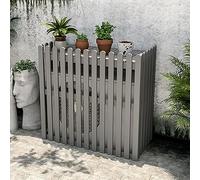 Funda protectora de madera para bomba de calor y aire acondicionado al aire libre, reducción de ruido, soporte para plantas, perfecto para decoración de jardín, diseño resistente a la intemperie