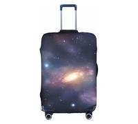 Funda protectora de maleta con estampado de galaxia en el universo lavable, protector de equipaje de viaje con cremallera oculta, White, L