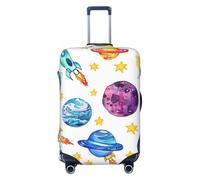 Funda protectora de maleta de nave espacial de dibujos animados, funda elástica para equipaje, antiarañazos, a prueba de polvo, se adapta a 22-24 pulgadas, multicolor, XL