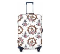 Funda protectora de maleta de viaje con diseño floral vintage para el volante, lavable, se adapta a equipaje de 18 a 32 pulgadas (no incluye maleta), Como se muestra en la imagen, L
