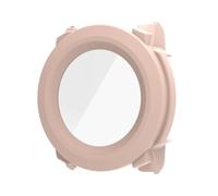 Funda Protectora de Pantalla para Garmin Instinct 3 45mm/50mm, PC Anti-arañazos a Prueba de Caídas Parachoques de Protección + Película Templada para Garmin Instinct 3 Accesorios (45 mm Rosa)