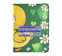 Funda protectora de piel con diseño de pato verde de dibujos animados para pasaporte, funda protectora para vacunas, ultrafina, Lindo pato verde de dibujos animados, 1 size