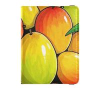 Funda protectora de piel para pasaporte con diseño de frutas y frutas de dibujos animados, funda protectora para documentos, accesorios ultra delgados, Bonita fruta de dibujos animados, 1 size