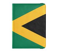 Funda protectora de piel para pasaporte, diseño de bandera de Jamaica, para viajes, familia, para vacunas, funda protectora para pasaporte para mujer, ultrafina, Marcar Jamaica, 1 size