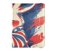 Funda protectora de piel para pasaporte, diseño de conejo rezando el 4 de julio, Día de la Independencia, para viajes, vacunas, funda protectora para pasaporte para hombres, ligera, Conejito animal