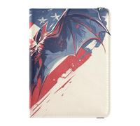 Funda protectora de piel para pasaporte, diseño de murciélago vampiro, 4 de julio, Día de la Independencia, para viajes, funda protectora para pasaporte para hombres, impermeable, Angry Cartoon