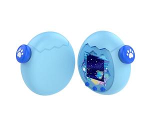 Funda Protectora de Piel para Tamagotchi Paradise, Cubierta de protección Completa Suave antiarañazos de Silicona con Tapa de botón Accesorios para Consola de Juegos (Azul)