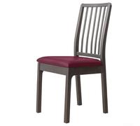 Funda protectora de piel sintética impermeable para sillas de comedor con ajuste de correa elástica (borgoña)