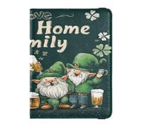 Funda protectora de piel sintética para pasaporte, ultrafina, para mujeres y hombres, bonito libro de pasaporte, viajes, San Patricio, hogar, amor, familia, Casa de San Patricio Love Family, 1 size,