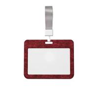 Funda protectora de plástico duro con textura de fieltro, color rojo carmesí profundo, para tarjetas de trabajo, para enfermeras y oficina