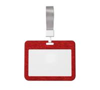 Funda protectora de plástico duro para tarjetas de identificación, diseño de camión de bomberos, color rojo, con textura de fieltro, protector para enfermeras y oficina