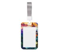 Funda protectora de plástico duro para tarjetas de identificación, diseño de castillo medieval, para enfermeras y oficina