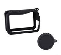 Funda protectora de silicona adecuada para DJI para Osmo Action 6 Cubierta a prueba de arañazos a prueba de polvo con tapa de lente negra Ajuste preciso Diseño ligero Fácil montaje para aventuras al