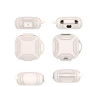 Funda Protectora de Silicona Antiarañazos a Prueba de Golpes para Auriculares Protector de Accesorios de Auriculares de Color Sólido para Shokz OpenFit Air T511 (Blanco)