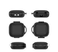 Funda Protectora de Silicona Antiarañazos a Prueba de Golpes para Auriculares Protector de Accesorios de Auriculares de Color Sólido para Shokz OpenFit Air T511 (Negro)