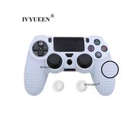 Funda protectora de silicona antideslizante blanca para el mando Sony PlayStation Dualshock 4 PS4 DS4 Pro Slim