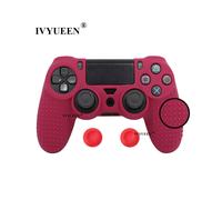 Funda protectora de silicona antideslizante Cosmic Red para Sony PlayStation Dualshock 4, PS4, DS4 Pro Slim