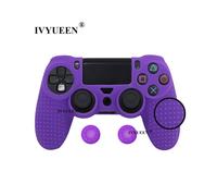 Funda protectora de silicona antideslizante morada para el mando Sony PlayStation Dualshock 4 PS4 DS4 Pro Slim