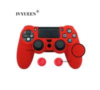 Funda protectora de silicona antideslizante roja para el mando Sony PlayStation Dualshock 4 PS4 DS4 Pro Slim