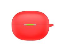 Funda Protectora de Silicona Blanda a Prueba de Golpes los Auriculares para SHOKZ OpenDots Air, con Llavero, Rojo