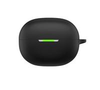 Funda Protectora de Silicona Blanda a Prueba de Golpes los Auriculares para SHOKZ OpenDots Air, con Llavero, Negro