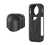 Funda Protectora de Silicona cámara para Insta360 X5, Funda Protectora de Silicona Suave con Tapa de Objetivo Accesorios para Insta360 X5 (Juego Negro)