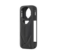 Funda Protectora de Silicona cámara para Insta360 X5, Funda Protectora de Silicona Suave con Tapa de Objetivo Accesorios para Insta360 X5 (Tapa Protectora Negra)