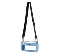 Funda protectora de silicona compatible con Bose para Soundlink para Flex 1 2 altavoz portátil con correa para el hombro, piel a prueba de golpes para viajes al aire libre, azul (azul)