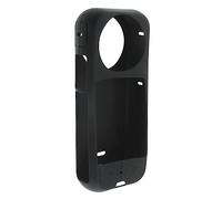 Funda protectora de silicona compatible con Insta360 X3 Cámara de acción panorámica Funda de protección, carcasa integral antiarañazos de repuesto, color negro