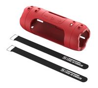 Funda Protectora de Silicona con Cobertura Total a Prueba de Golpes y Resistente a los arañazos con tapón Antipolvo y Aberturas para JBL Flip 7 el Altavoz (Rojo)