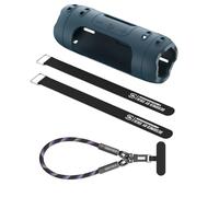 Funda Protectora de Silicona con Cobertura Total a Prueba de Golpes y Resistente a los arañazos con tapón Antipolvo y Aberturas para JBL Flip 7 el Altavoz (Azul + Cable de Carga con cordón)
