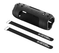 Funda Protectora de Silicona con Cobertura Total a Prueba de Golpes y Resistente a los arañazos con tapón Antipolvo y Aberturas para JBL Flip 7 el Altavoz (Negro)