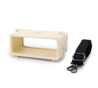 Funda protectora de silicona con correa para el hombro compatible con altavoz Marshall Emberton III para uso en exteriores y viajes (metros blanco)