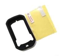 Funda protectora de silicona con película HD compatible con Bryton Rider 320 420 para mayor durabilidad (negro)