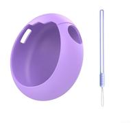 Funda protectora de silicona con protector de pantalla y cordón para mascotas virtuales Tamagotchi Connection y ajuste personalizado (morado)