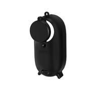 Funda Protectora de Silicona con Tapa de Lente para Cámara Pulgar para Insta360 GO3 Tapa Protectora del Compartimento de la batería Funda Anti-Caída Cuerpo Tapa Lente Accesorios (Black 1)