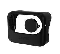 Funda Protectora de Silicona con Tapa de Lente para Cámara Pulgar para Insta360 GO3 Tapa Protectora del Compartimento de la batería Funda Anti-Caída Cuerpo Tapa Lente Accesorios (Black 2)