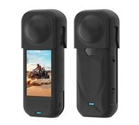 Funda Protectora de Silicona con Tapa del Objetivo para Insta360 X5, Carcasa Protectora de Goma Blanda + Tapa del Objetivo, Funda de Agarre a Prueba de Golpes